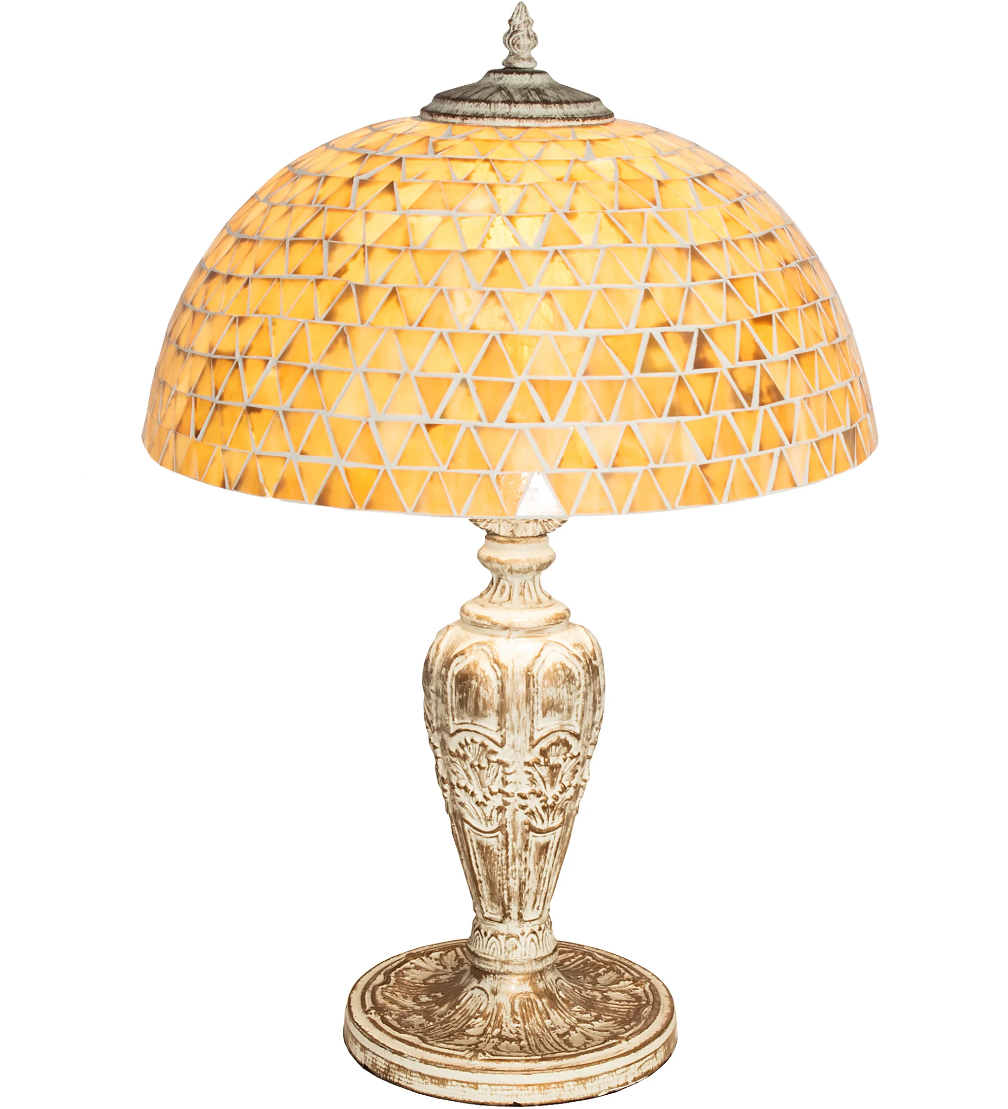 Mosaic Dome One Light Table Lamp in Antique White