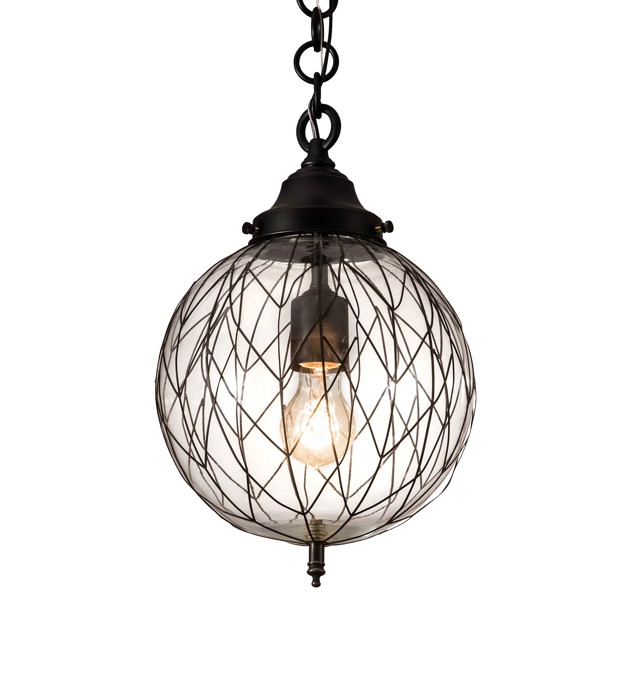 10" Wide Bola Diamant Pendant