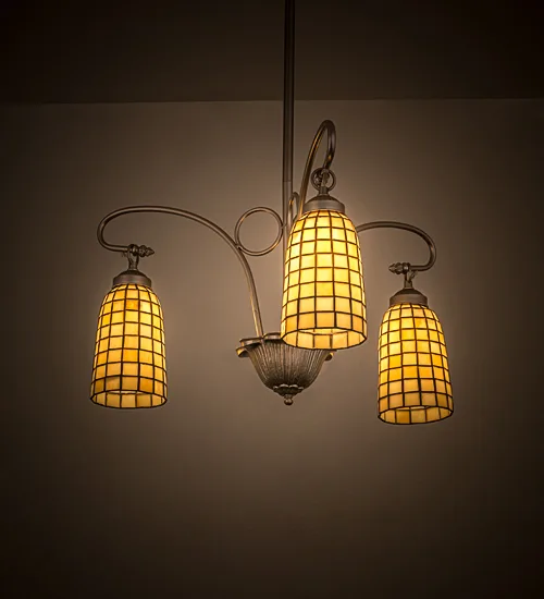 24"W Terra Bone 3 LT Chandelier