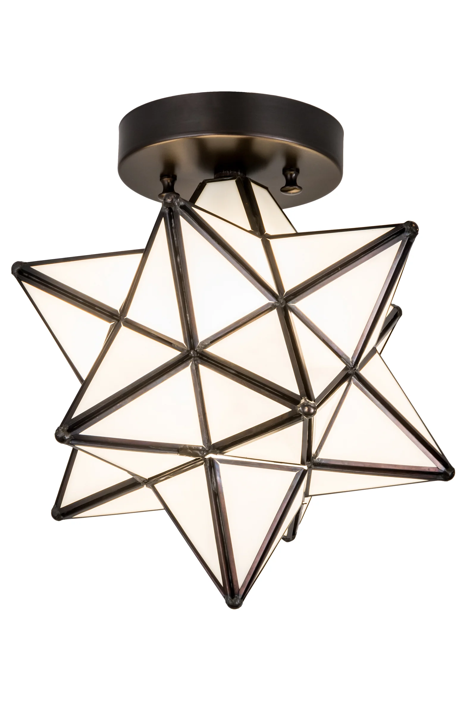 10" Wide Moravian Star Flush Mount