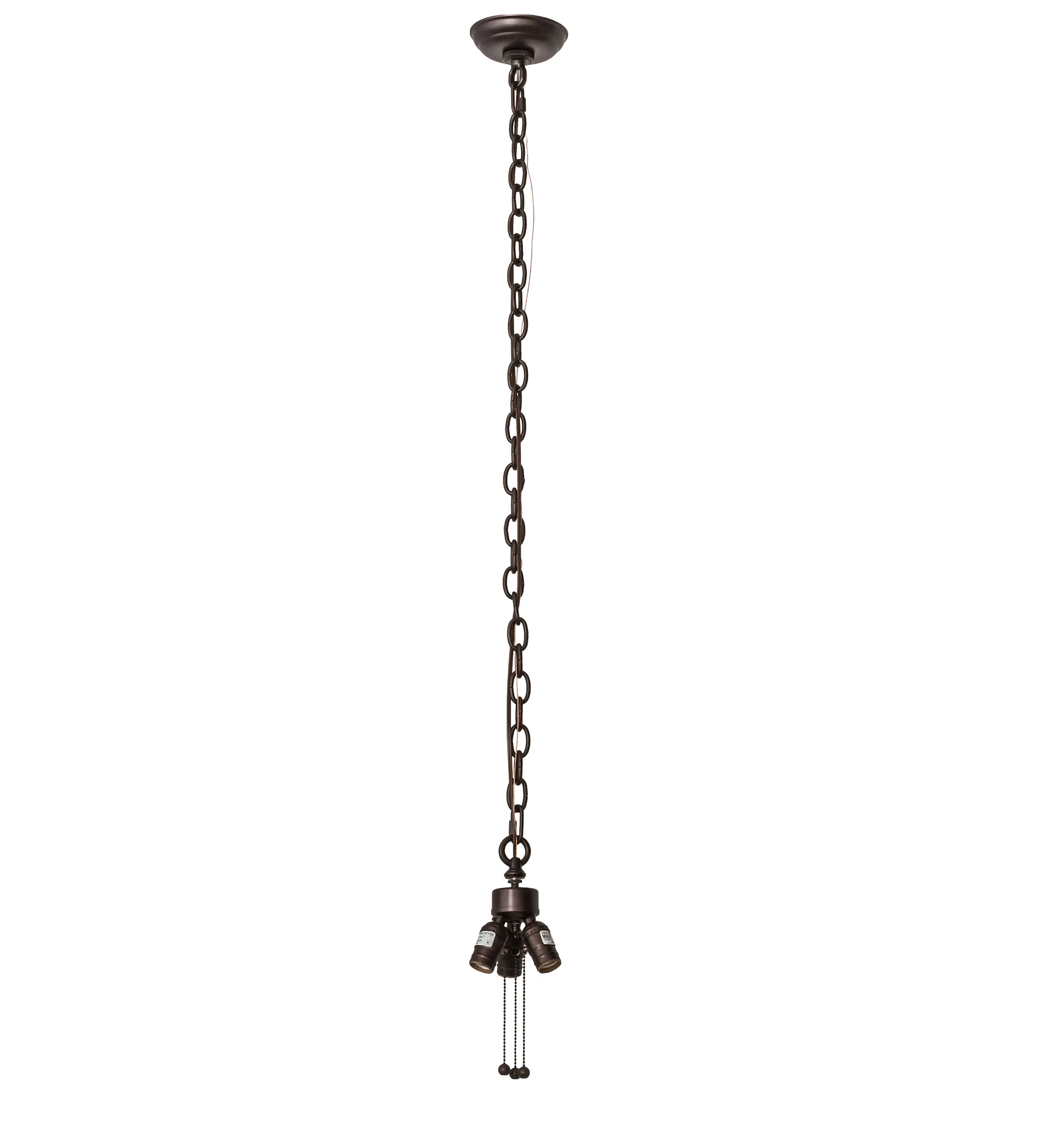 Pendant Hardware Three Light Pendant Hardware in Mahogany Bronze
