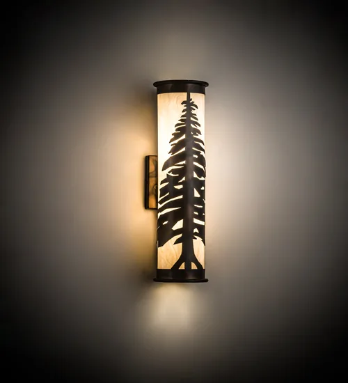 5" Wide Pine Tree Wall Sconce