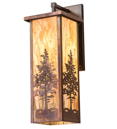 A majestic Tamarack tree is highlighted as the brilliant sun shines in the late morning sky. The Travertine Idalight diffuser complements decorative hardware handmade from Copper, Brass, and Steel and featured in a stunning Vintage Copper finish. Custom crafted by highly skilled artisans, this Craftsman styled wall sconce is created in our manufacturing facility at the foothills of the spectacular Adirondack Mountains in Upstate NY. Custom styles, sizes, and colors are available, as well as dimmable lamping options such as LED. The 10-inch wide fixture is UL and cUL listed for damp and dry locations. Collection: Tamarack Finish: Vintage Copper Glass: Travertine Idalight Width: 10.00" Height: 28.50" Length: 12.00" Weight: 3.50 lb Extension from Wall: 12.00" Number of Bulbs: 1 Maximum Wattage: 60.00 W Bulb Type: A19 Bulb Base: E26 Material: Steel Country of Origin: USA Safety Listing: Wet Safety Rating: Wet - alternate view
