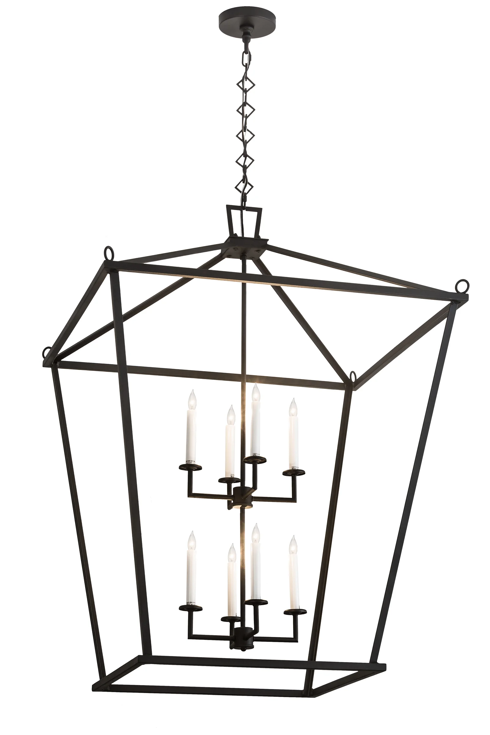 Kitzi Eight Light Pendant in Textured Black