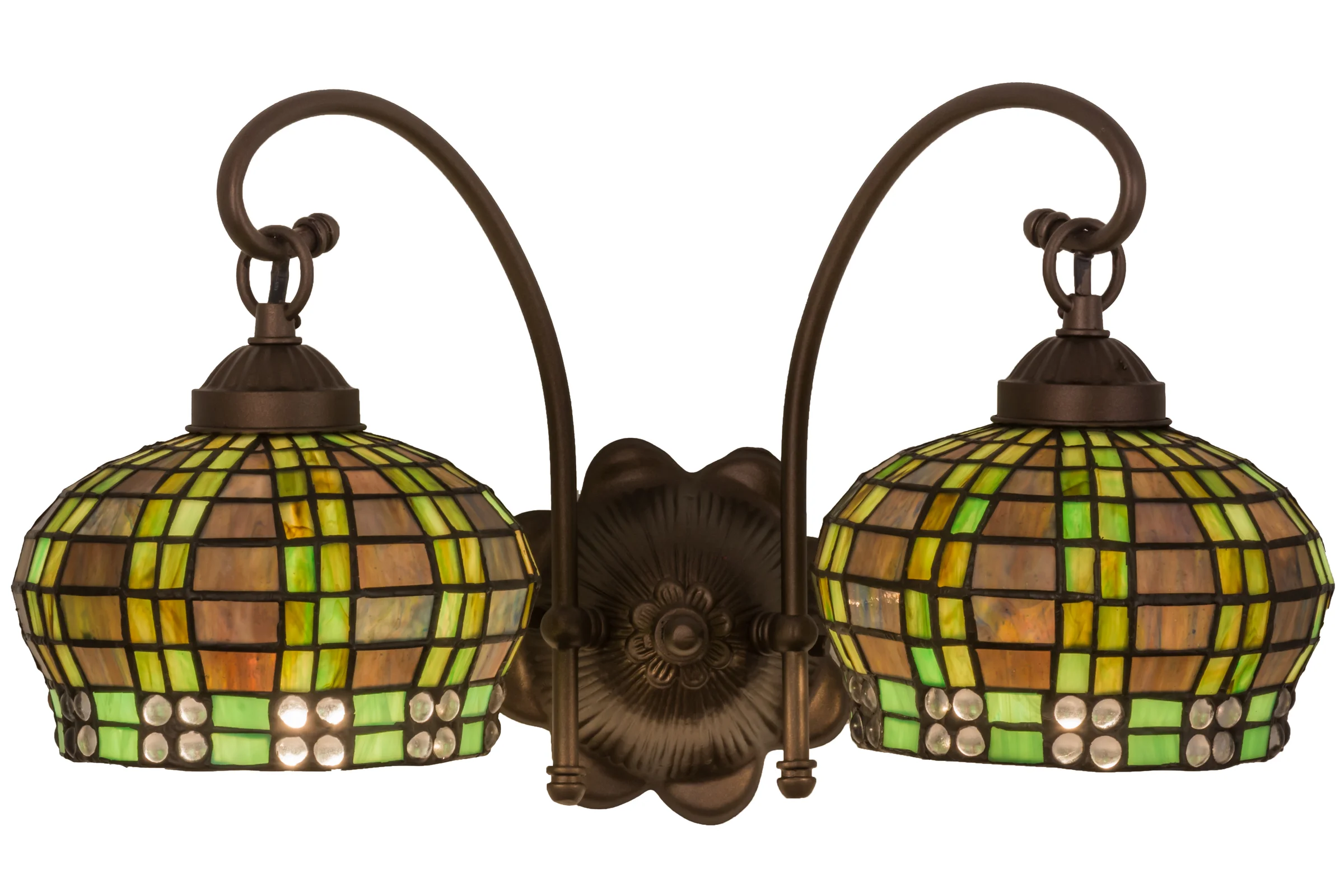 18.5"W Jeweled Basket 2 LT Wall Sconce