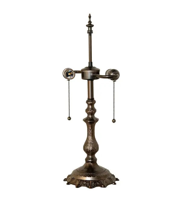 Elegant and stunning. This classic table lamp base features a traditional decorative style and is finished in warm; hand-applied Mahogany Bronze. Two traditional pull chains let you turn on one bulb or both for double the illumination. The Classic Table Base is included in our American- designed; handcrafted Traditional Decorative Lamp Base Collection.