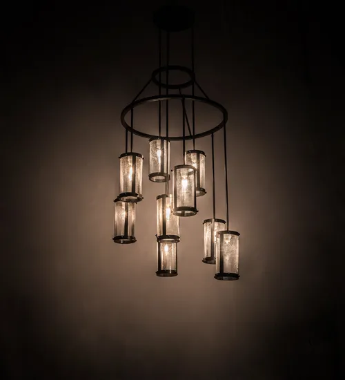36" Wide Cartier 9 LT Cascading Chandelier