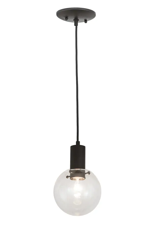 A Crystal Idalight orb reveals soft omnidirectional light from a customer supplied standard Edison bulb. The lens is complemented with hardware finished in Textured Black. Align this mini pendant in multiples to create a design statement over islands; counters; tables; and bars. The overall height of this pendant ranges from 12 to 107 inches as the cord length can be easily adjusted in the field to accommodate your specific lighting application needs. Custom crafted in our 180;000 square foot manufacturing facility in Yorkville; NY. Available in custom sizes and finishes. UL and cUL listed for dry and damp locations.