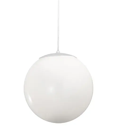 This stunning pendant features a White Art Glass Orb-shaped shade complemented with a striking Gloss White finish. Overall height ranges from 14 to 104 inches, as the cord length can be easily adjusted in the field to accommodate your specific lighting application needs. Ideal for placement above kitchen islands, dining tables, bars, and counters where you want to make a dramatic design statement in residential and hospitality settings. Perfect in homes and other spaces nationwide, from Detroit, Michigan, to Louisville, Kentucky, to Sacramento, California. The Bola Pendant is included in our American-made, American-designed, handcrafted Modern Lighting Collection and manufactured in Yorkville, New York. UL and cUL listed for dry and damp locations. Collection: Bola Finish: Gloss White Glass: White Glass Width: 12.00" Height: 14.00" Length: 12.00" Weight: 4.50 lb Number of Bulbs: 1 Maximum Wattage: 60.00 W Bulb Type: A19 Bulb Base: E26 Material: Steel Country of Origin: USA Safety Listing: Damp Safety Rating: Damp - alternate view