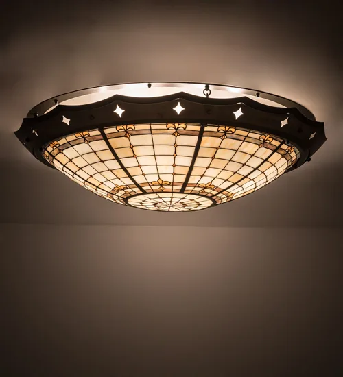 42" Wide Fleur-de-Lite Flushmount