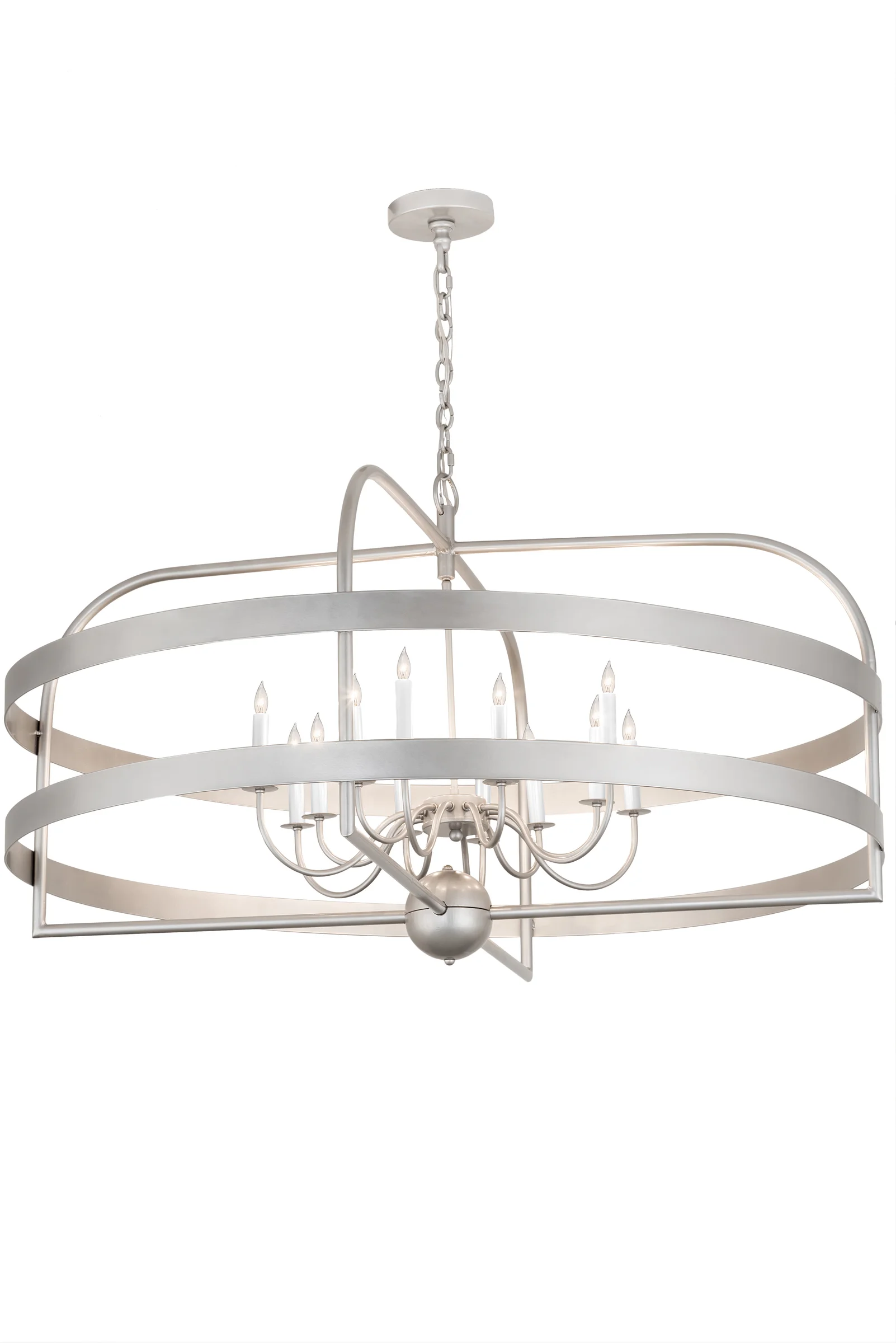 Aldari 12 Light Chandelier in Nickel Powder Coat