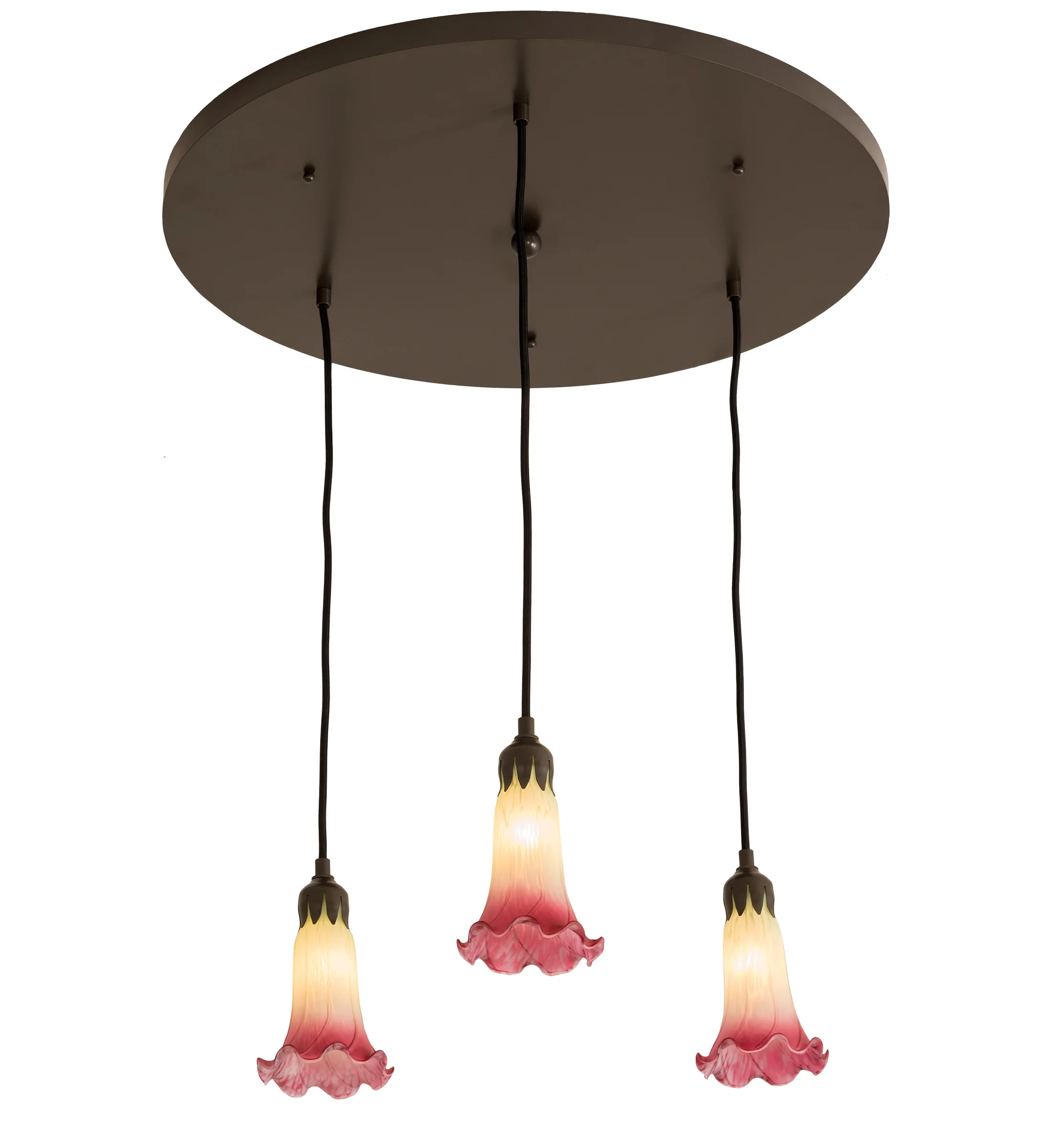 Pond Lily Three Light Pendant in Timeless Bronze
