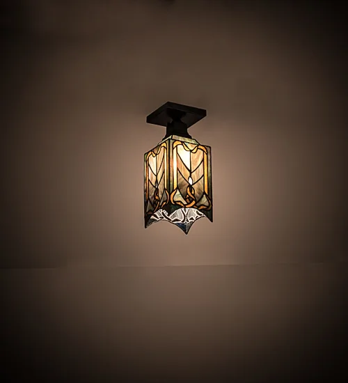 5.5" Wide Cottage Mission Flushmount