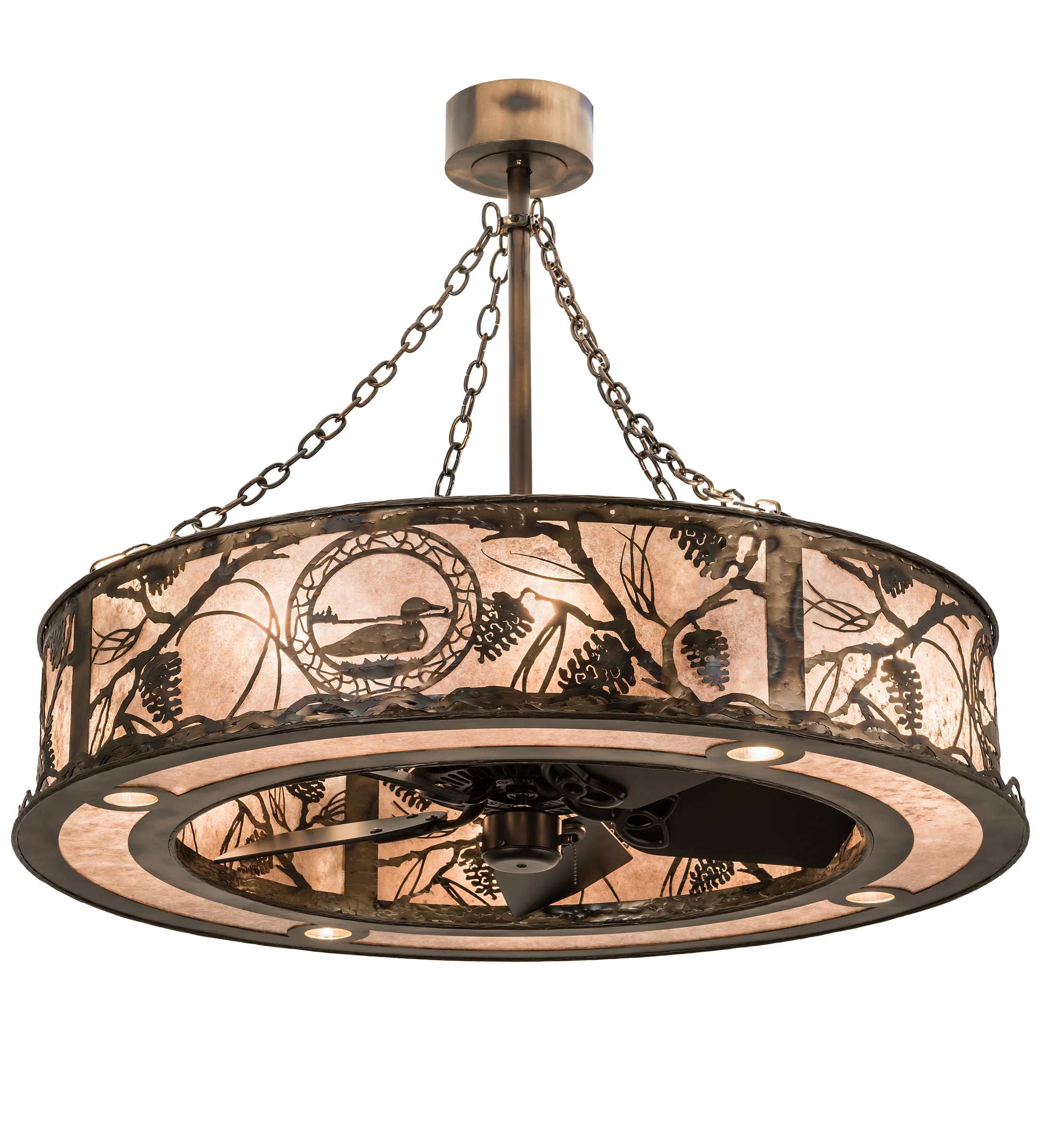 Loon 16 Light Chandel-Air in Oiled Bronze