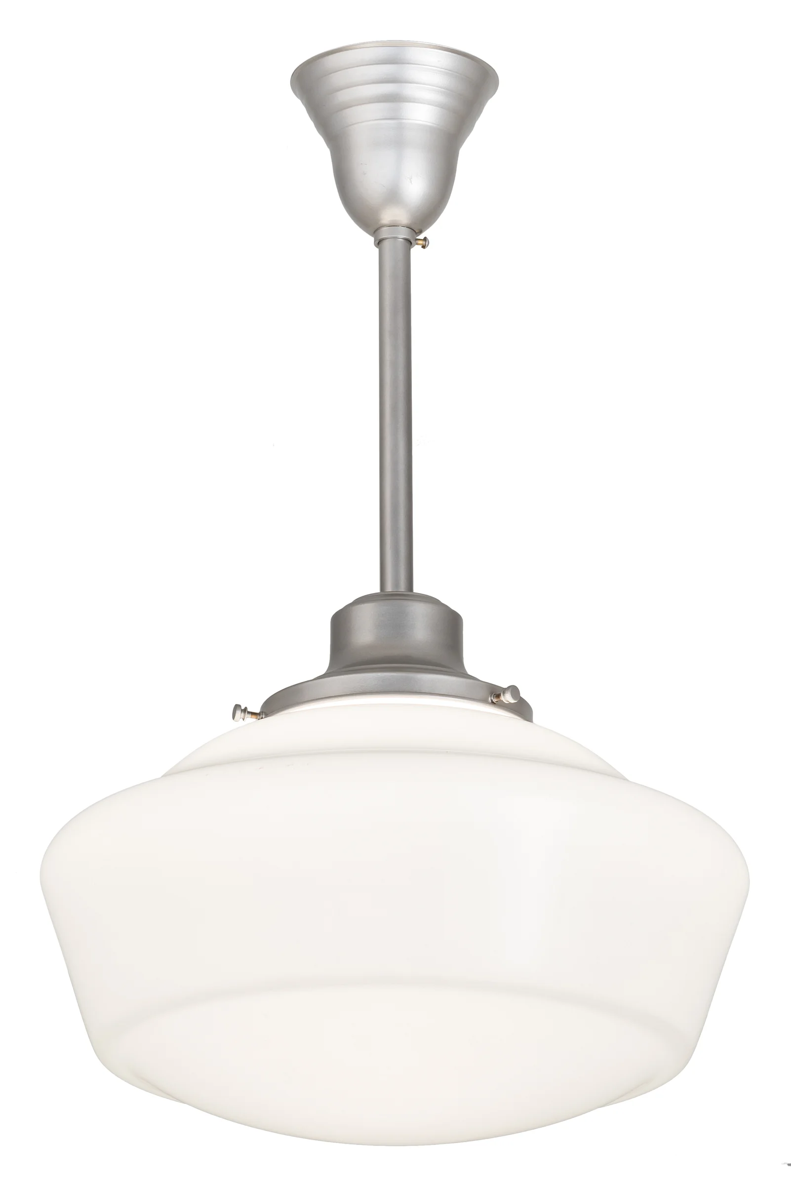 Revival Schoolhouse One Light Pendant in Nickel
