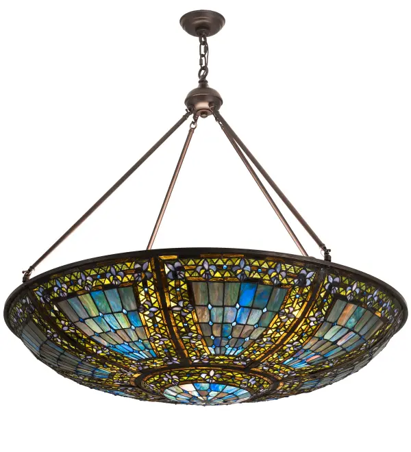 The material is Steel; Glass; and Acrylic. The finish is Mahogany Bronze. The shade is Ja Va Xag Blue and Statuario Idalight.