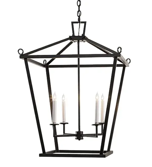 A sophisticated architecturally styled fixture is designed with a pizazz that is unique, fresh and stylish. Give your decor an extra edge with this breathtaking fixture, which is highlighted with a solid structure. Beautiful ambient illumination projects from 4 White faux candlelights. The hardware & frame are featured in a handsome Black Satin Wrought Iron finish. The overall height ranges from 38 to 68 inches as the chain length adjusts easily in the field. Handmade by highly skilled artisans in our 180,000 square foot manufacturing facility in Yorkville, New York. Lens materials and metal finishes can be customized to your requirements. UL and cUL listed for dry and damp locations. Collection: Kitzi Finish: Black Satin Wrought Iron Glass: Black Metal Finish Width: 34.00" Height: 38.00" Length: 24.00" Weight: 25.00 lb Number of Bulbs: 4 Maximum Wattage: 60.00 W Bulb Type: BA9 Bulb Base: E12 Material: Steel Country of Origin: USA Safety Listing: Damp Safety Rating: Damp - alternate view