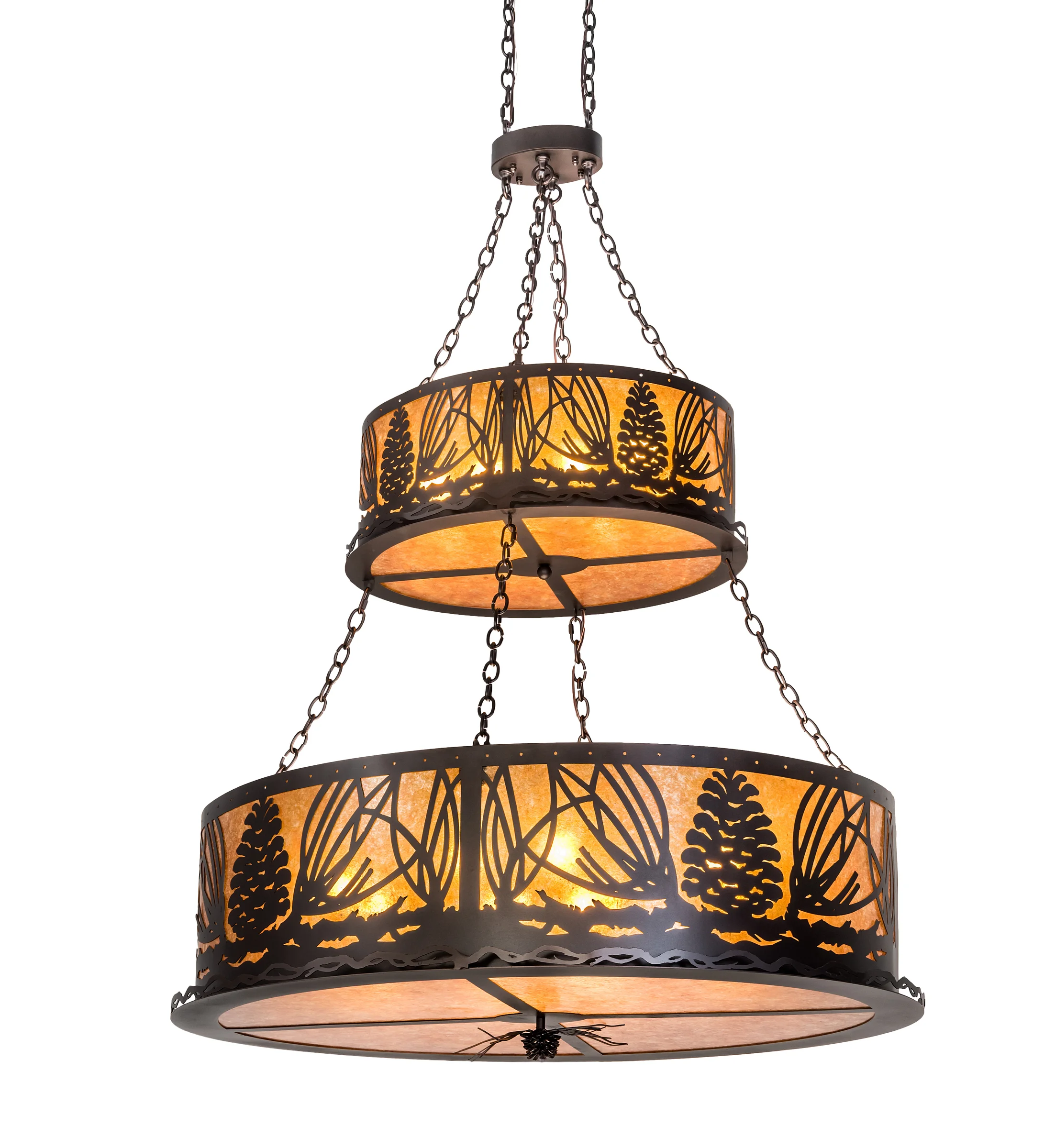 Mountain Pine 18 Light Pendant in Mahogany Bronze