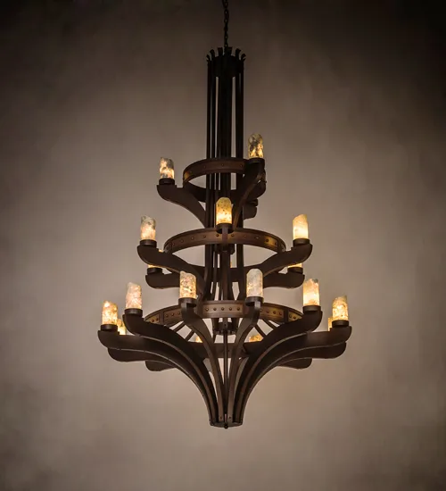 62" Wide Castilla Jadestone 21 Light Three Tier Chandelier