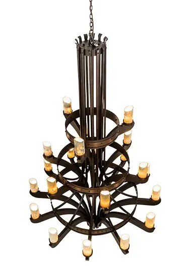 62" Wide Castilla Jadestone 21 Light Three Tier Chandelier - Image 4