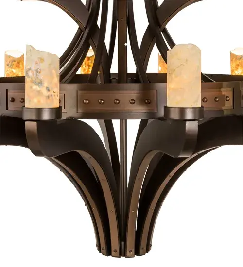 62" Wide Castilla Jadestone 21 Light Three Tier Chandelier - Image 8