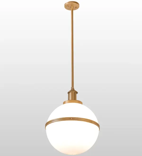A cool contemporary look. A Statuario Idalight orb is enhanced with Champagne Metallic finished accents. Ideal for providing beautiful ambient illumination in a variety of rooms in residential; hospitality and commercial settings. Handcrafted by master artisans in our 180;000 square foot manufacturing facility in Yorkville; New York. Fixture designs; metal finishes and sizes can be customized to meet your needs. UL and cUL listed for damp and dry locations.