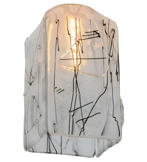 A sweet design with a mouth-watering fused glass lighting effect; the Licorice shade offers a cool look created from hot; high-fired glass and designed to fall into a draped art glass shape. Licorice Black streaks are highlighted against the Clear Glass background. Pair or configure the shade with pendant or wall sconce hardware to utilize it in the setting that suits your needs. The Metro Fusion Licorice Draped Shade is included in our American-made; American-designed; handcrafted Fused Glass Collection; which is manufactured in Yorkville; New York. Each shade is a unique work of art with color variations based on natural ingredients inherent in the glass. The Quality Bent Glass division of Meyda Lighting is over 100 years in the making. Today; we are still creating timeless masterpieces using tools and methods from the days when we supplied Tiffany Studios. Fused glass colors and metal finishes are customizable; as each fixture is handcrafted to order. - alternate view