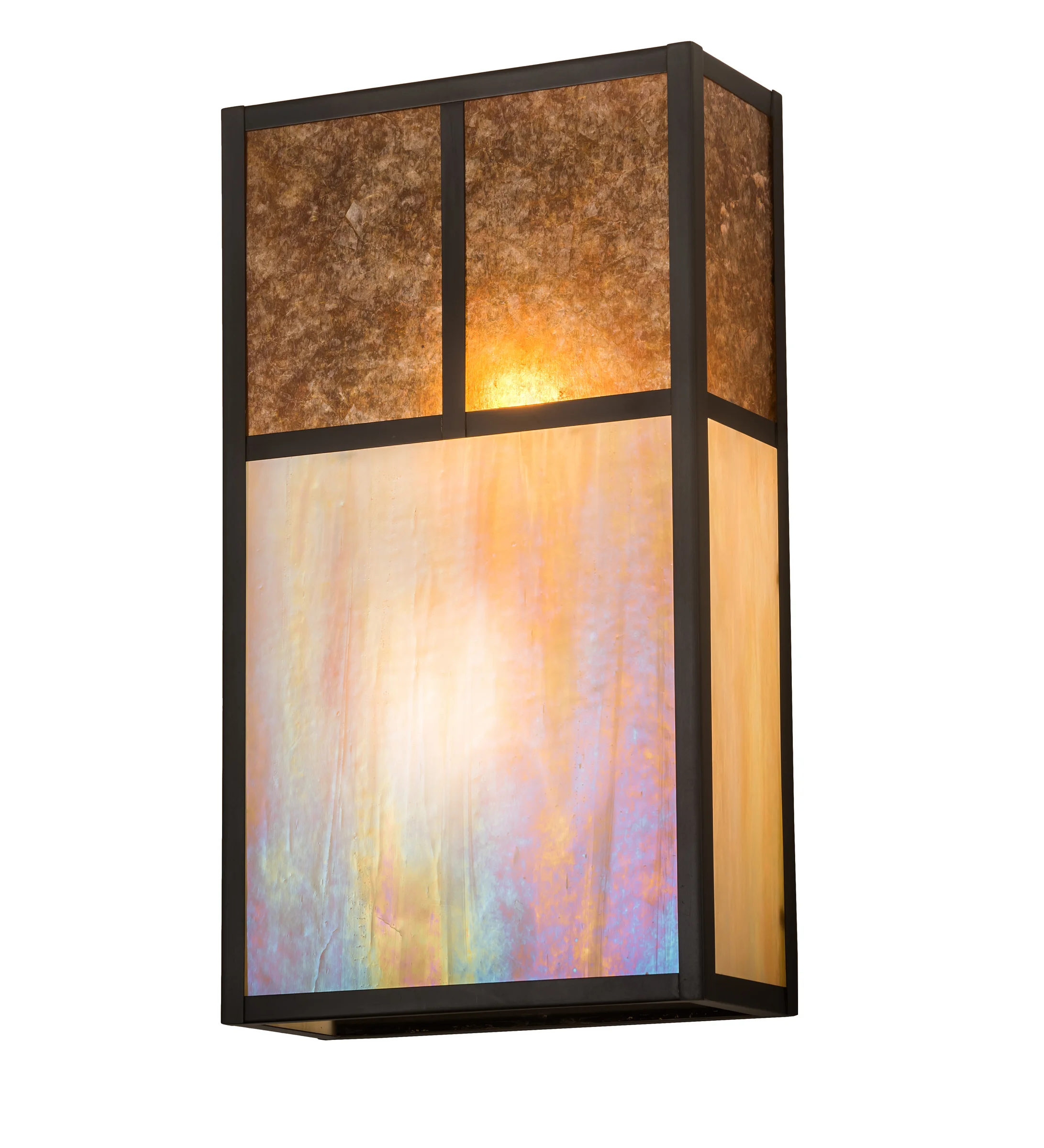 Hyde Park Two Light Wall Sconce in Craftsman Brown