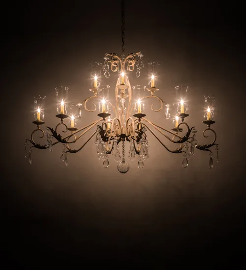 62" Long Windsor 14 Light Oblong Chandelier