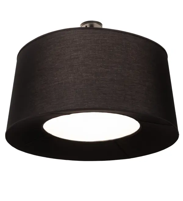 Designed with a curved profile and a bold architectural look. This striking, tapered ceiling pendant reveals a sophisticated aesthetic. The Cilindro features a Black Textrene shade enhanced with a Statuario Idalight bottom diffuser. The hardware is finished in a Textured Black. Custom crafted by highly skilled artisans in our 180,000 square foot manufacturing facility in Yorkville, New York. Custom sizes, finishes and diffuser colors available. UL and cUL listed for dry and damp locations however we do not recommend installing it in spaces that experience a large amount of moisture due to the fabric shade. Collection: Cilindro Finish: Textured Black Glass: Black Textrene/Statuario Idalight Width: 36.00" Height: 26.00" Length: 36.00" Weight: 12.00 lb Number of Bulbs: 3 Maximum Wattage: 7.00 W Bulb Type: A19 Bulb Base: E26 Light Source: LED Material: Steel Country of Origin: USA Safety Listing: Dry Safety Rating: Dry LED