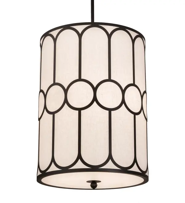 Designed with a curved profile; the appealing Cilindro Homer Pendant defines a bold aesthetic. This pendant features a White Linen Shade with a Statuario Idalight bottom diffuser and enhanced with hardware and frame in a Textured Black finish. Illuminates with 6 customer-supplied GU24 LED 12W lamps for energy efficiency. The overall height of this pendant ranges from 47 to 202 inches as the stem length is field cuttable to accommodate your specific lighting application needs. Handcrafted in our 180;000 square foot manufacturing facility in Upstate NY. Available in a wide range of custom choices. UL and cUL listed for dry and damp locations; however we do not recommend installing it in spaces that experience a large amount of moisture.