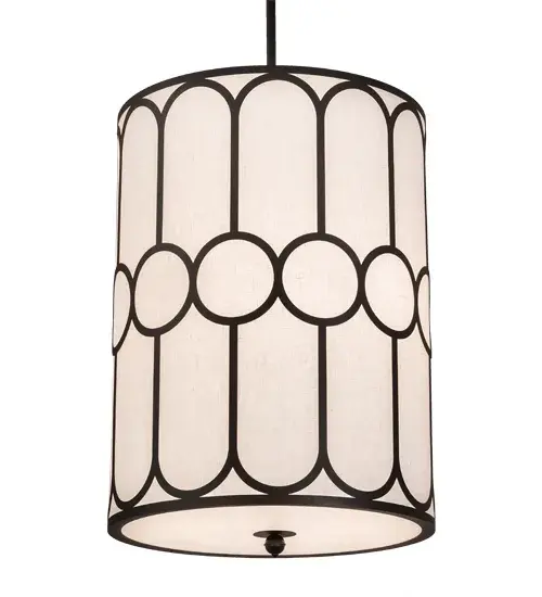 Designed with a curved profile; the appealing Cilindro Homer Pendant defines a bold aesthetic. This pendant features a White Linen Shade with a Statuario Idalight bottom diffuser and enhanced with hardware and frame in a Textured Black finish. Illuminates with 6 customer-supplied GU24 LED 12W lamps for energy efficiency. The overall height of this pendant ranges from 47 to 202 inches as the stem length is field cuttable to accommodate your specific lighting application needs. Handcrafted in our 180;000 square foot manufacturing facility in Upstate NY. Available in a wide range of custom choices. UL and cUL listed for dry and damp locations; however we do not recommend installing it in spaces that experience a large amount of moisture. - alternate view