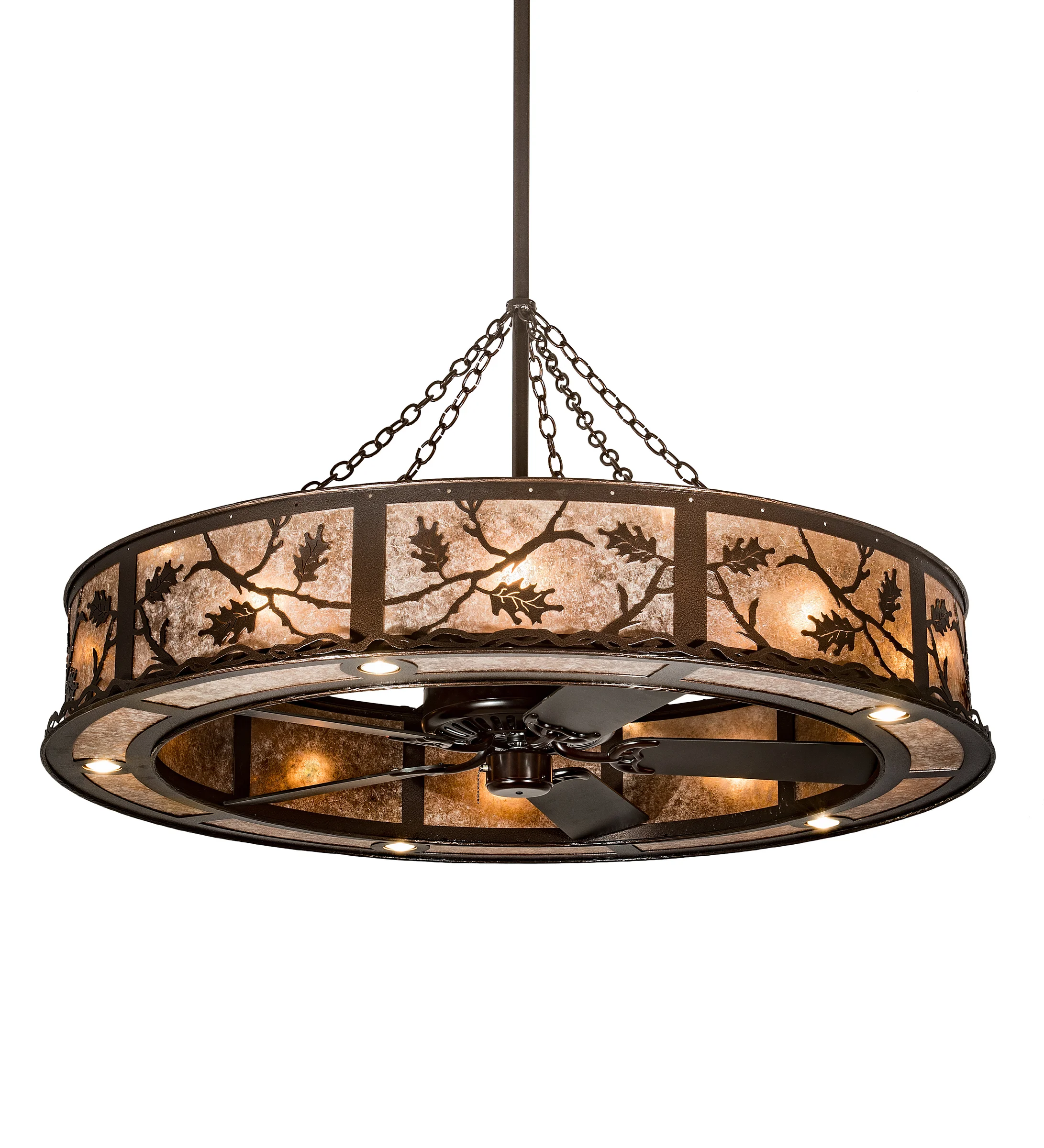 Oak Leaf 20 Light Chandel-Air in Copper Vein