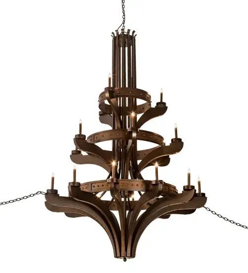 61" Wide Castilla 21 Light Three Tier Chandelier - Image 2