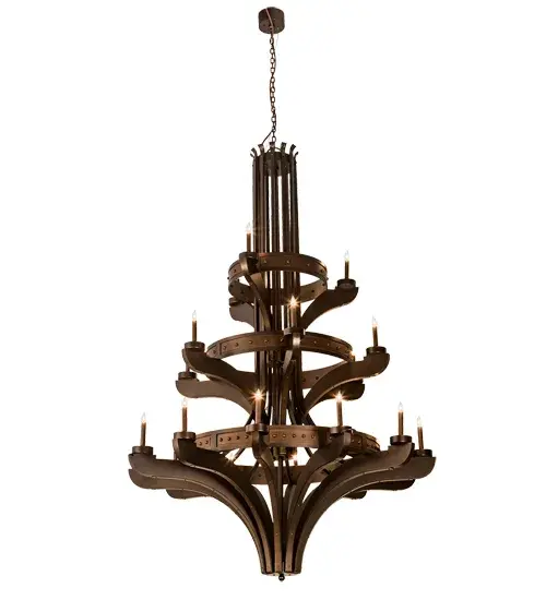 61" Wide Castilla 21 Light Three Tier Chandelier - Image 11