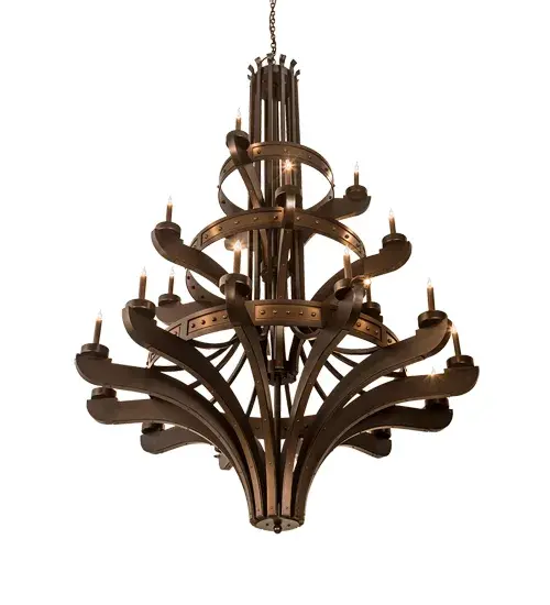 61" Wide Castilla 21 Light Three Tier Chandelier - Image 6