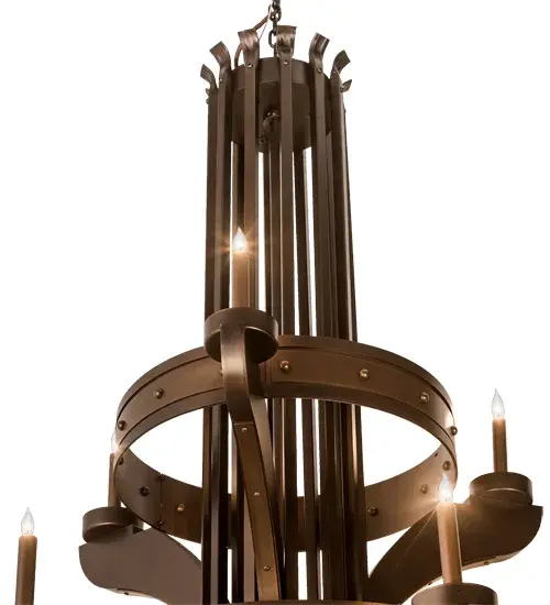 61" Wide Castilla 21 Light Three Tier Chandelier - Image 8