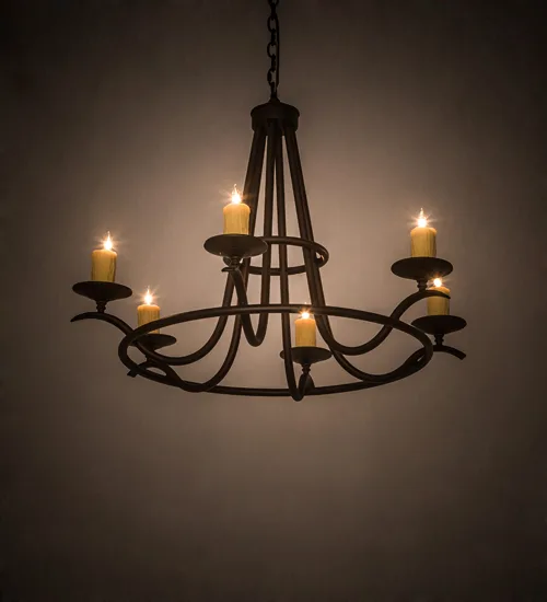 36" Wide Octavia 6 LT Chandelier