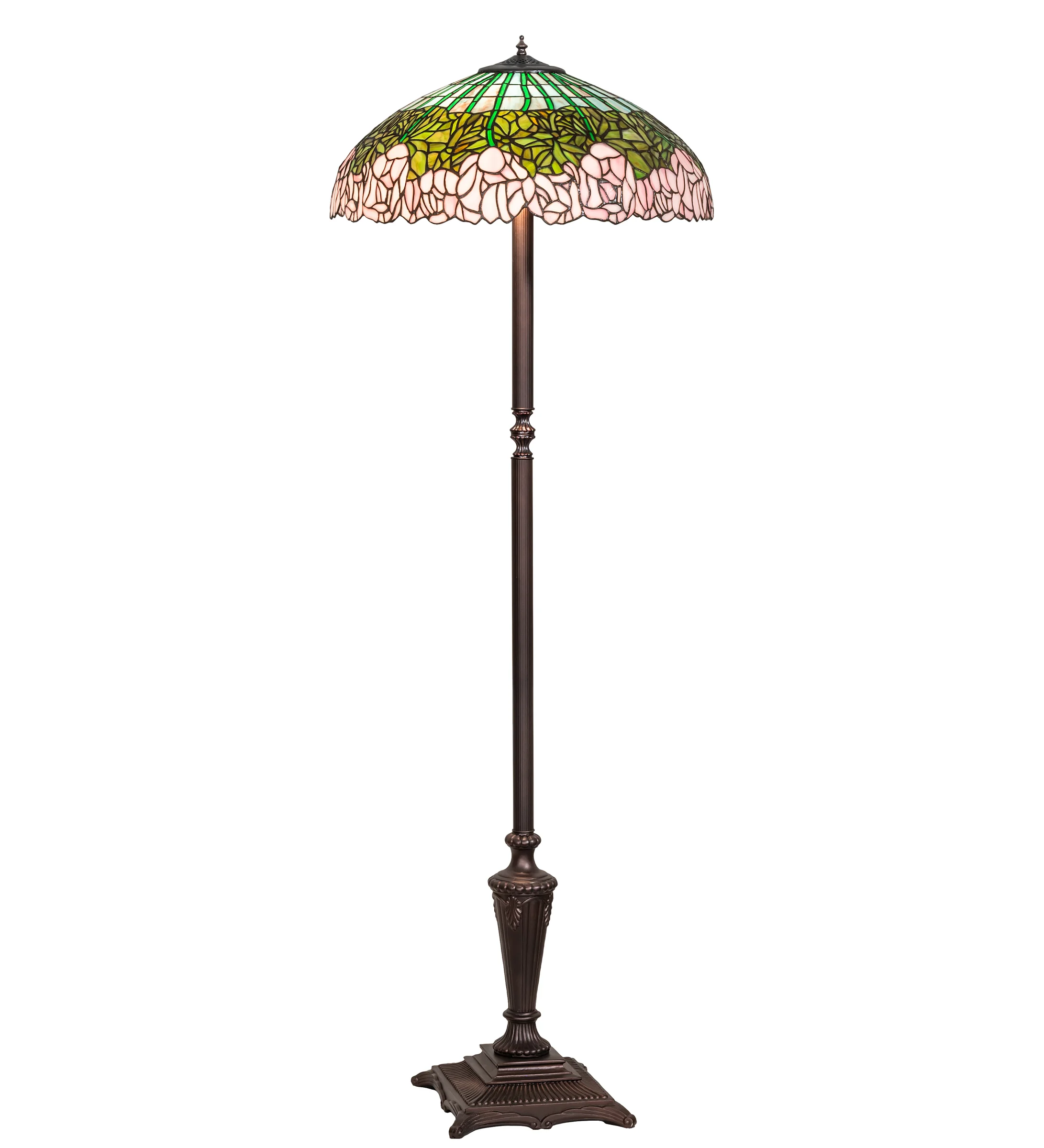 64" High Tiffany Cabbage Rose Floor Lamp