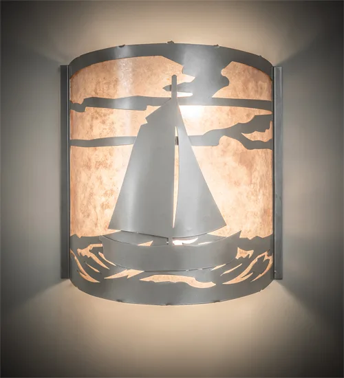 12" Wide Sailboat Wall Sconce