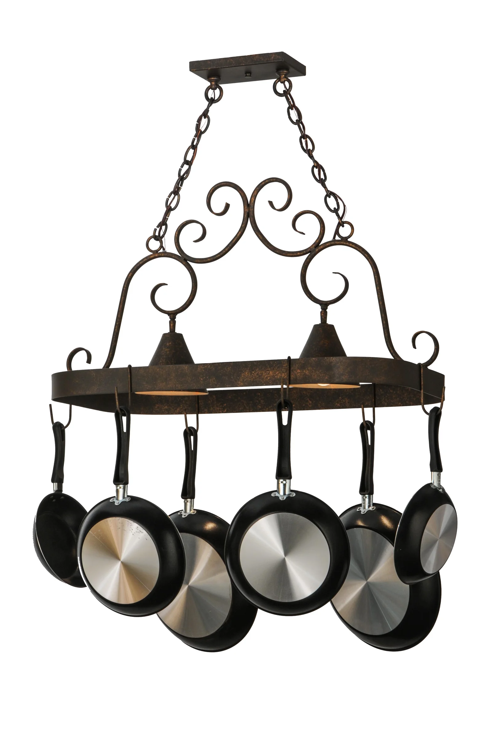 Elana Two Light Pot Rack in Gilded Tobacco