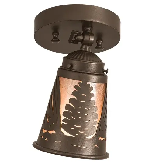 The material is Steel and Mica. The finish is Bronze. The shade is Silver Mica. - alternate view