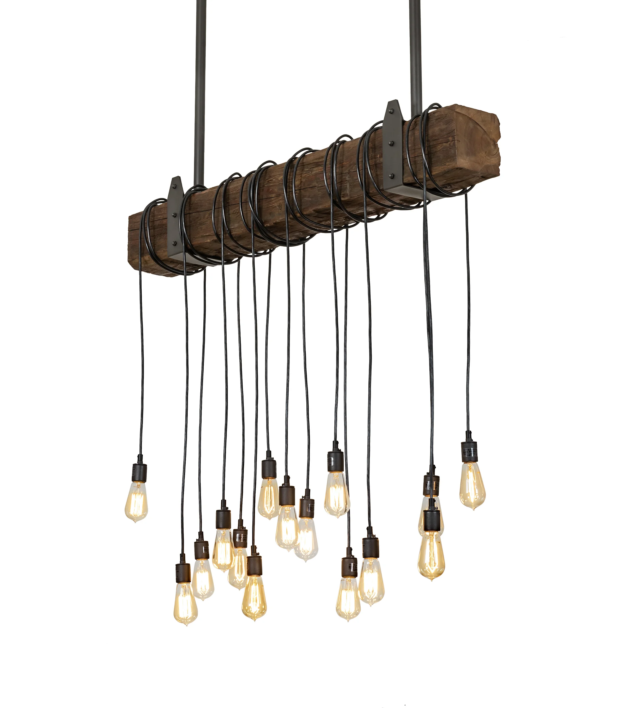 Alva 15 Light Pendant in Wrought Iron