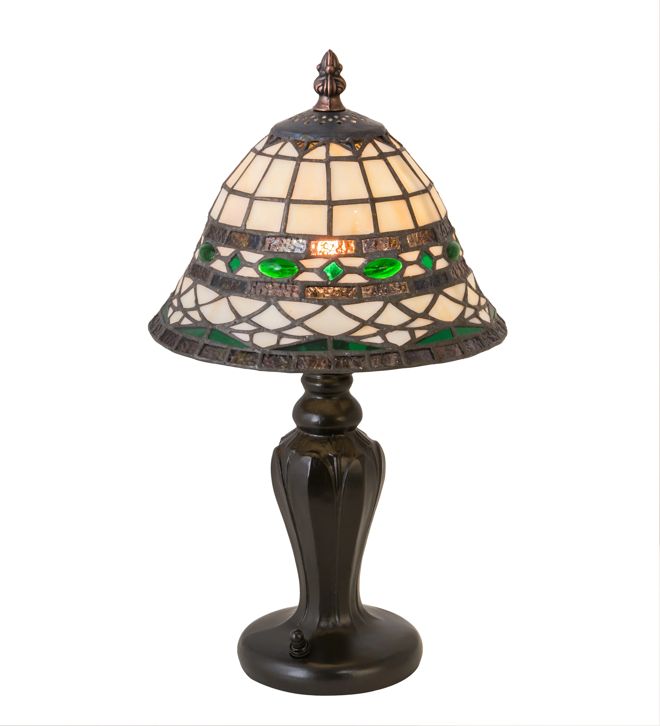 Tiffany Roman One Light Mini Lamp in Mahogany Bronze