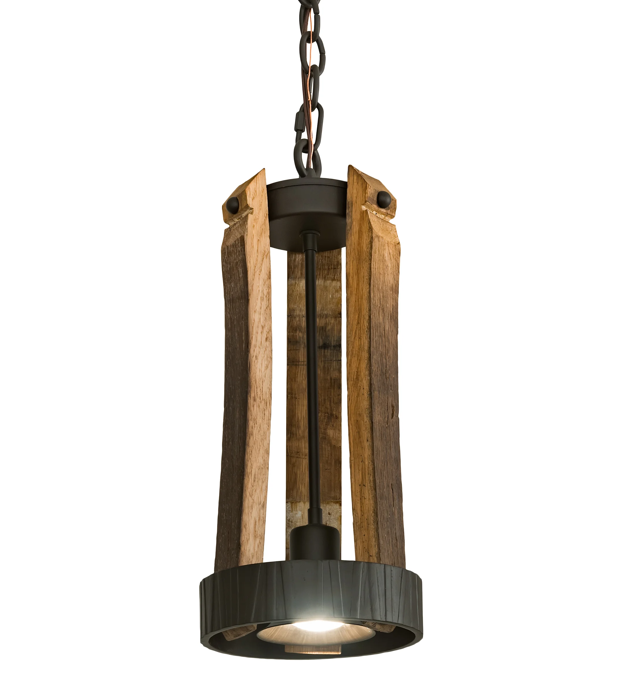 Barrel Stave One Light Pendant in Oil Rubbed Bronze