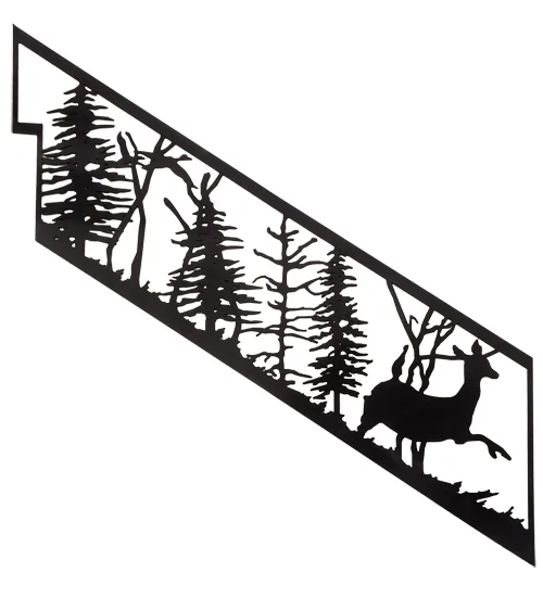 76" Long Deer at Dawn Railing