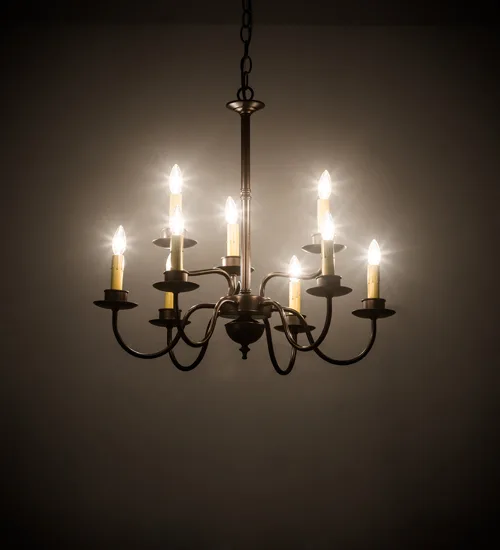 24" Wide Ean 2 Tier 9 LT Chandelier