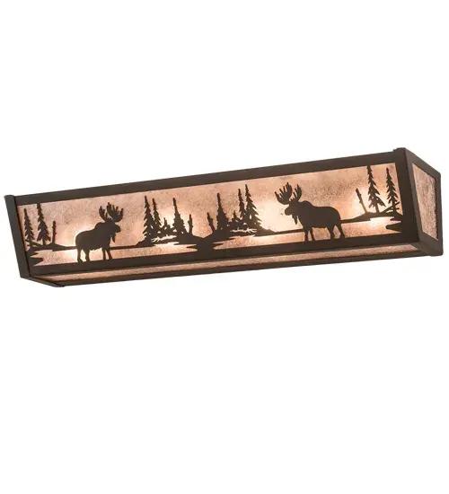 24" Wide Moose at Lake Vanity Light - Image 2