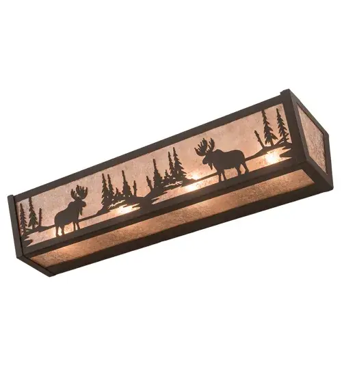 24" Wide Moose at Lake Vanity Light - Image 6