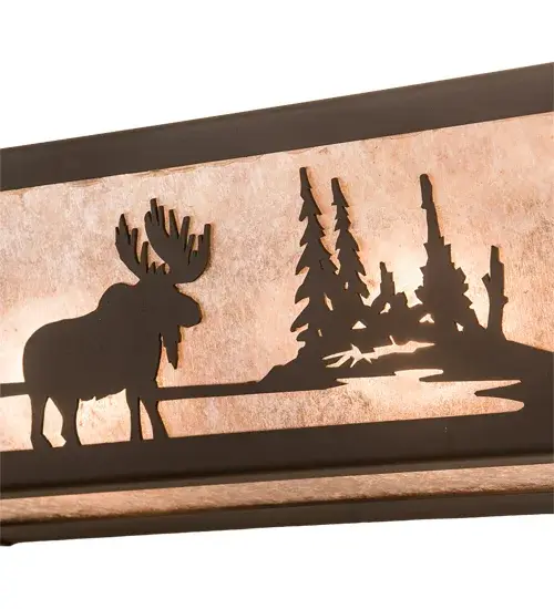 24" Wide Moose at Lake Vanity Light - Image 9